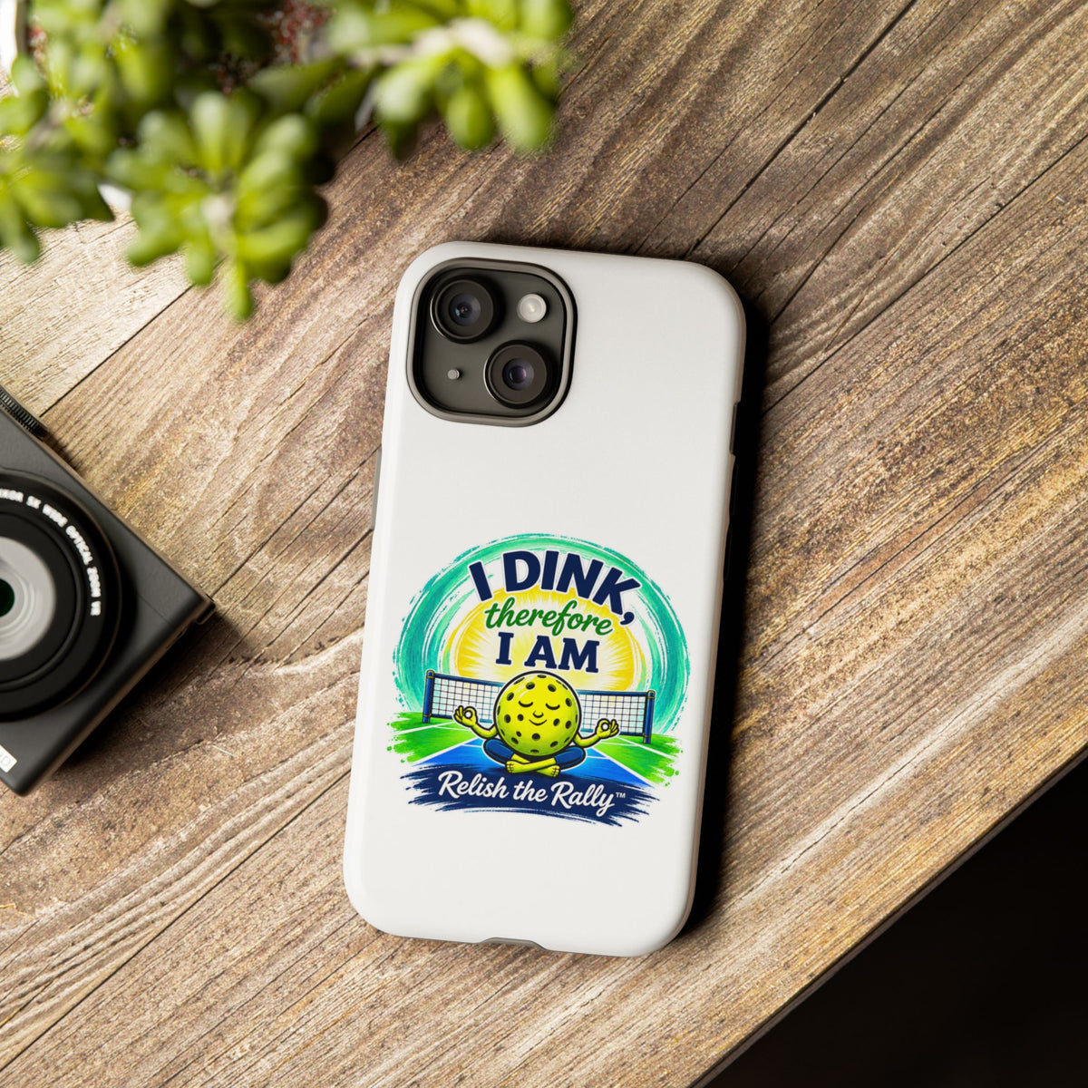 Pickleball Phone Case – “I Dink Therefore I Am” Protective Phone Cover