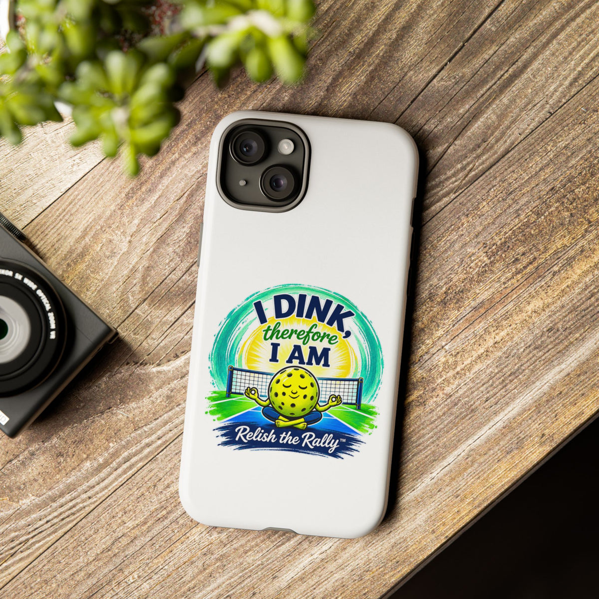 Pickleball Phone Case – “I Dink Therefore I Am” Protective Phone Cover