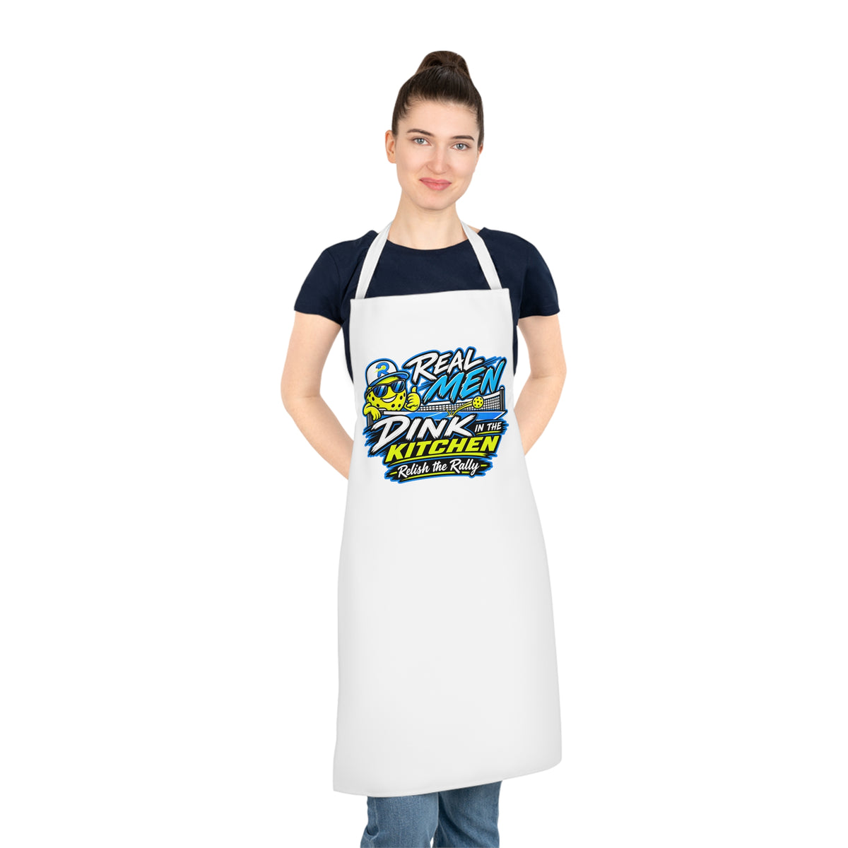 Apron - "Real Men Dink in the Kitchen" Pickleball Kitchen Apron