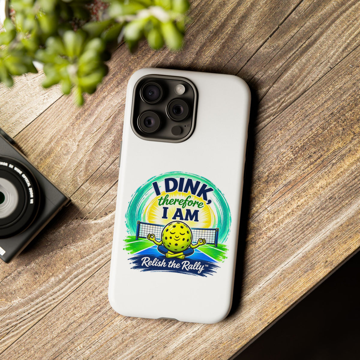 Pickleball Phone Case – “I Dink Therefore I Am” Protective Phone Cover
