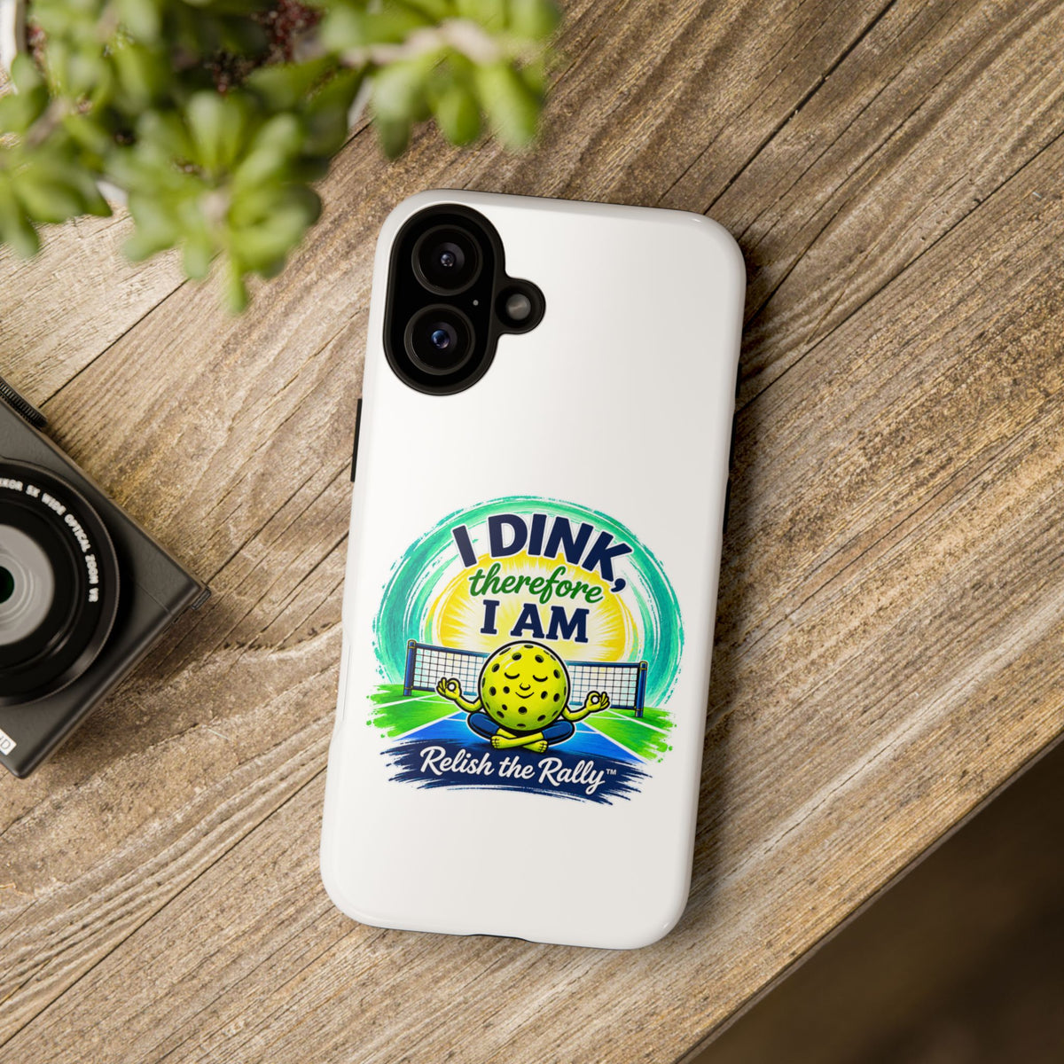 Pickleball Phone Case – “I Dink Therefore I Am” Protective Phone Cover