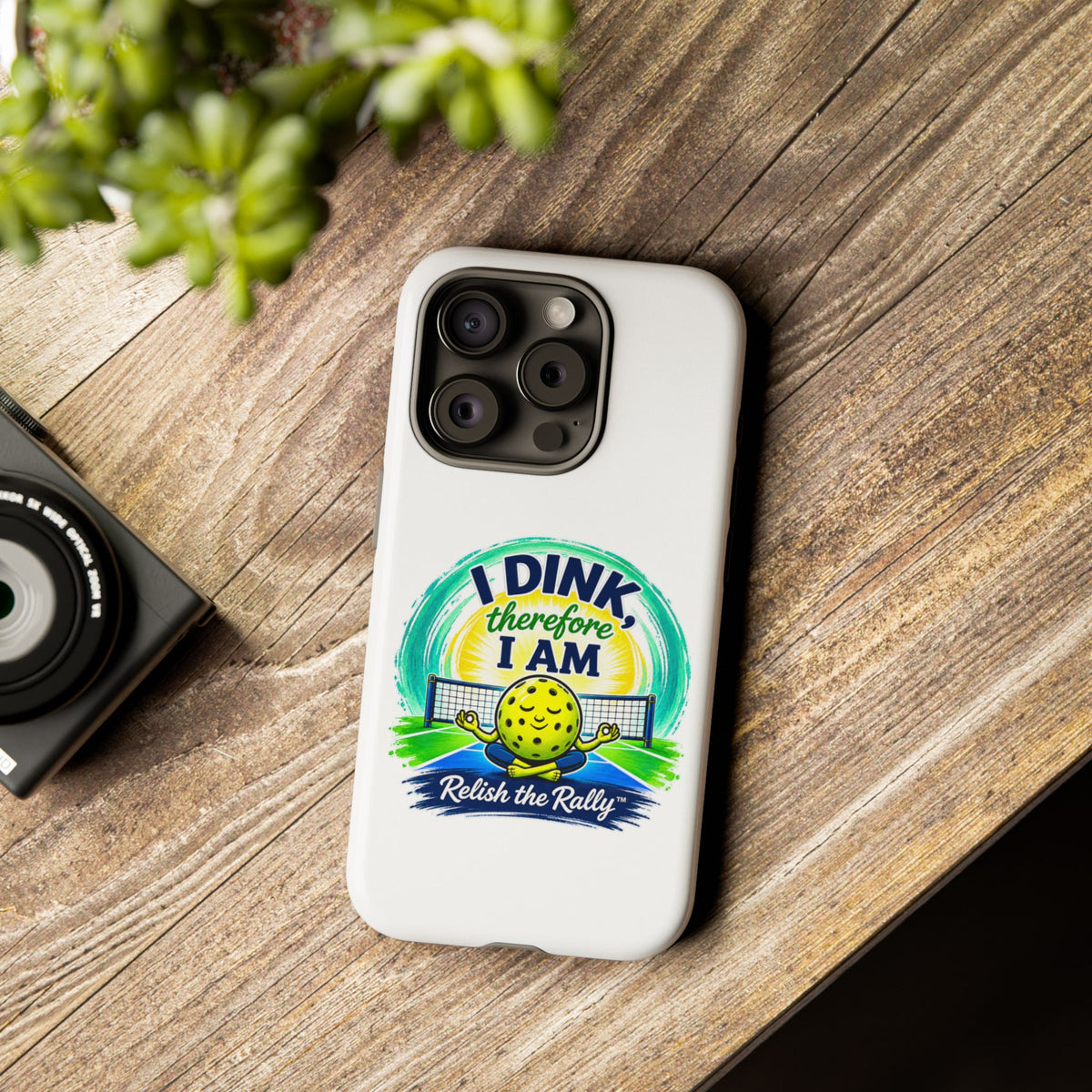 Pickleball Phone Case – “I Dink Therefore I Am” Protective Phone Cover