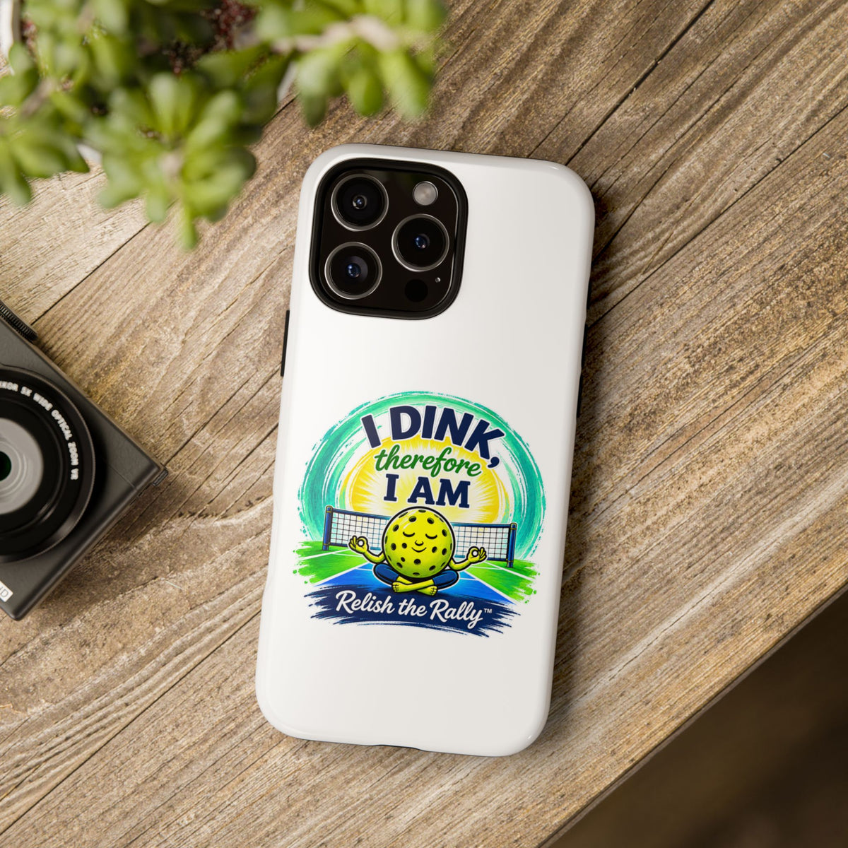 Pickleball Phone Case – “I Dink Therefore I Am” Protective Phone Cover