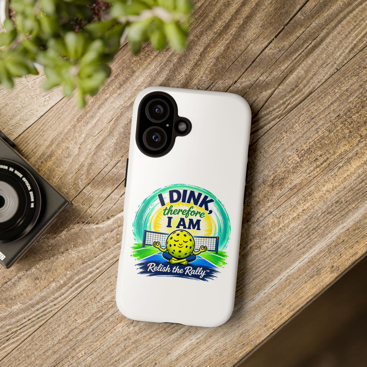 Pickleball Phone Case – “I Dink Therefore I Am” Protective Phone Cover