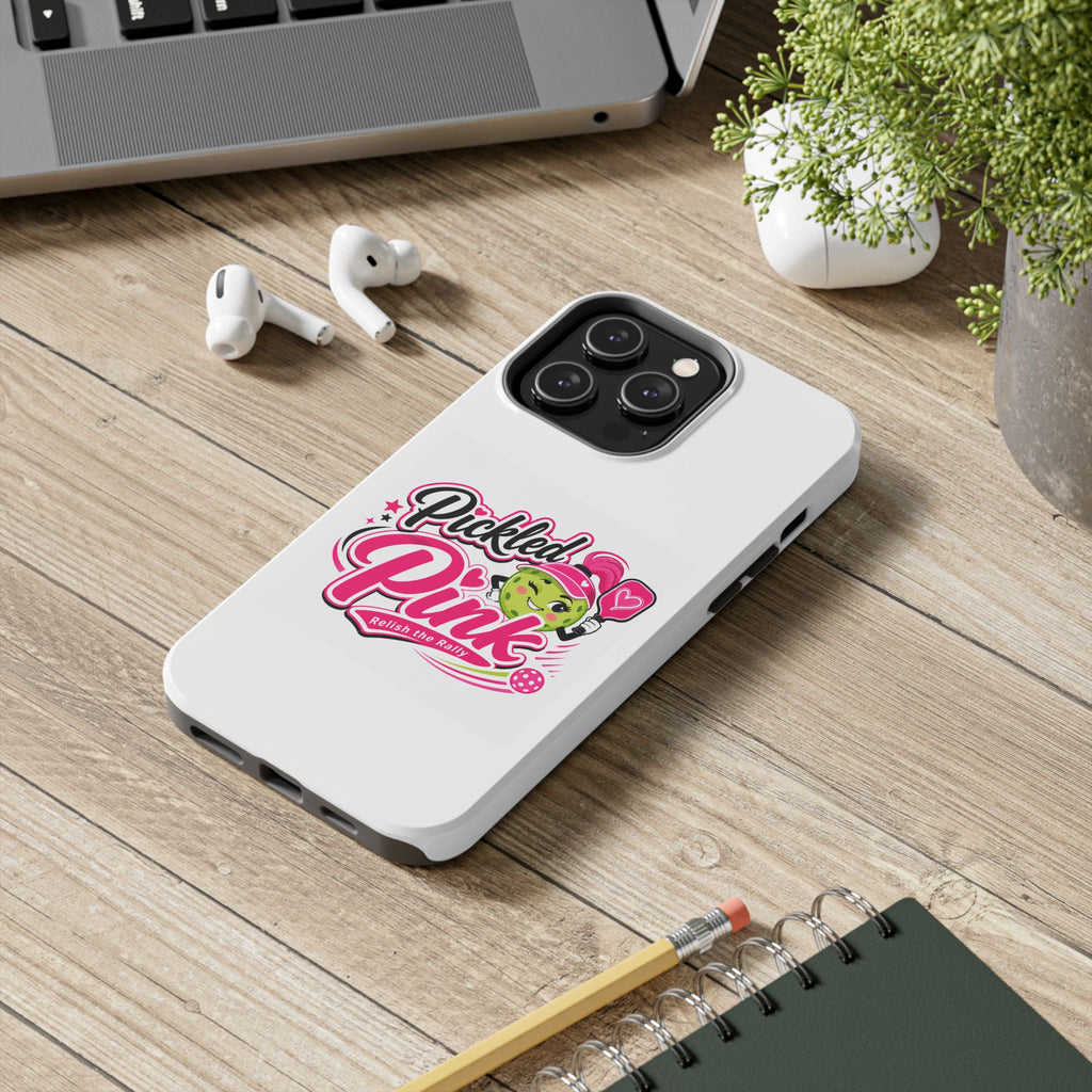Pickled Pink Tough Phone Case — Cute Retro Pickle Design