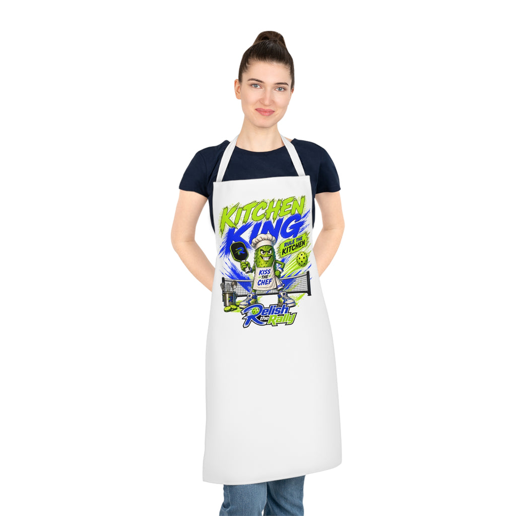 Kitchen King Apron - Funny Pickleball Chef Design "Kiss the Chef"