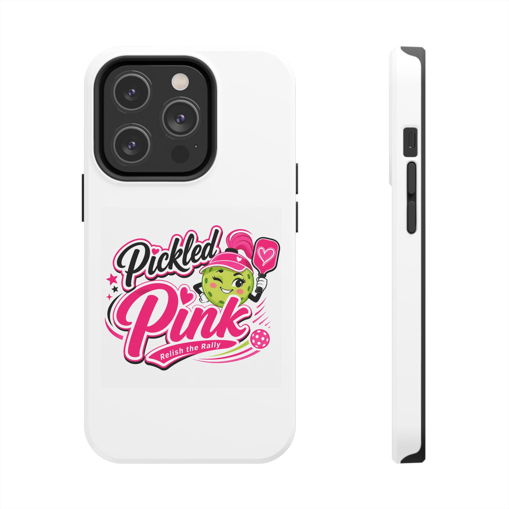 Pickled Pink Tough Phone Case — Cute Retro Pickle Design